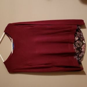 Cute wine color sweater, Apt. 9